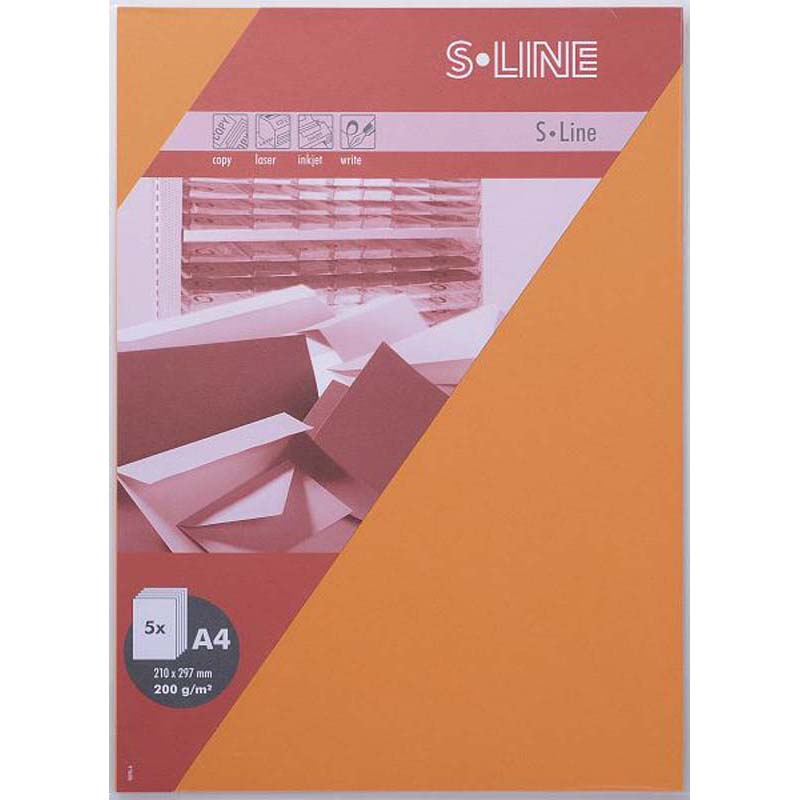 Artoz sline kártya A4 200gr 5db/csomag orange