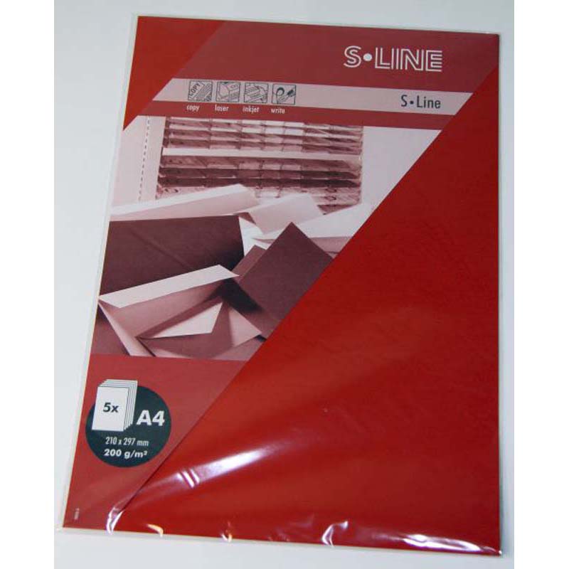Artoz sline kártya A4 200gr 5db/csomag red