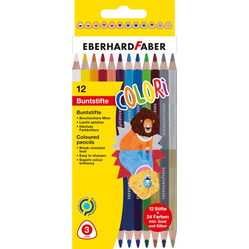 Eberhard Faber színes ceruza készlet 12db-os COLORI DUO (24szín)