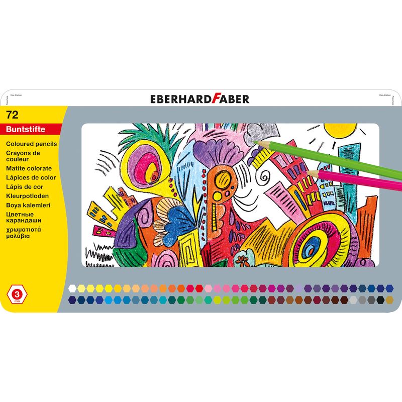 Eberhard Faber színes ceruza készlet 72db-os fém dobozban