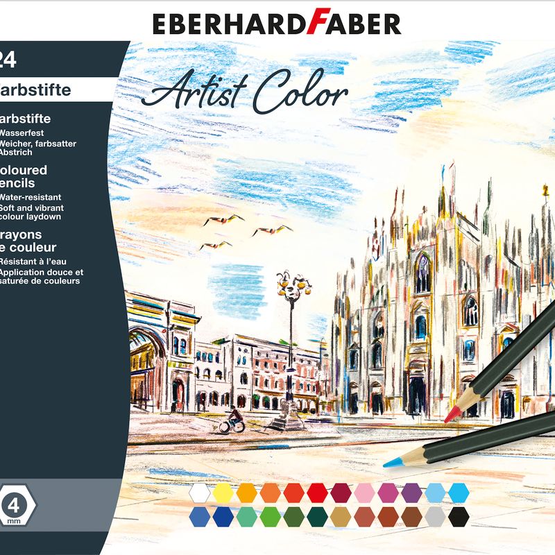 Eberhard Faber színes ceruza készlet 24db-os fém dobozban ARTIST COLOR