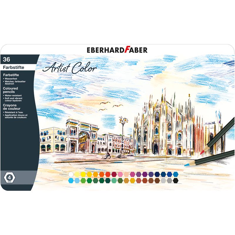 Eberhard Faber színes ceruza készlet 36db-os fém dobozban ARTIST COLOR