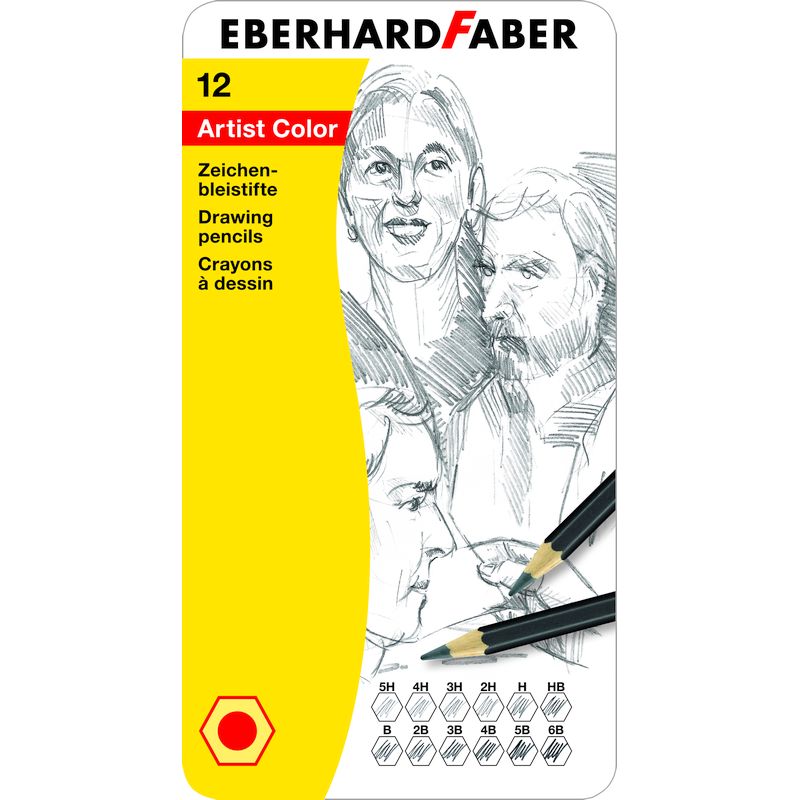 Eberhard Faber grafitceruza készlet 12db-os különféle keménységű fémdobozban