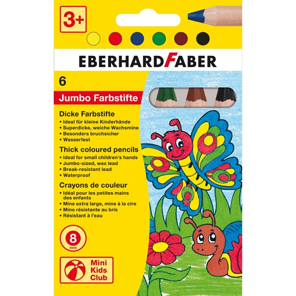 Eberhard Faber színes ceruza készlet 6db-os JUMBO 8mm hegy