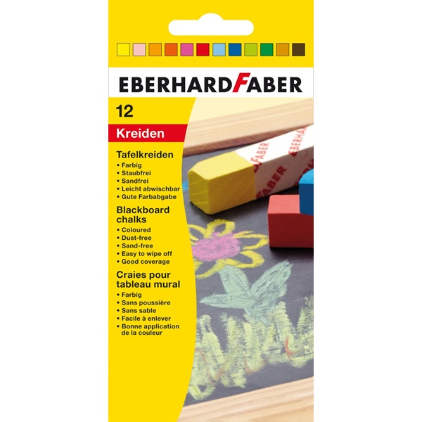 Eberhard Faber táblakréta készlet 12db-os színes