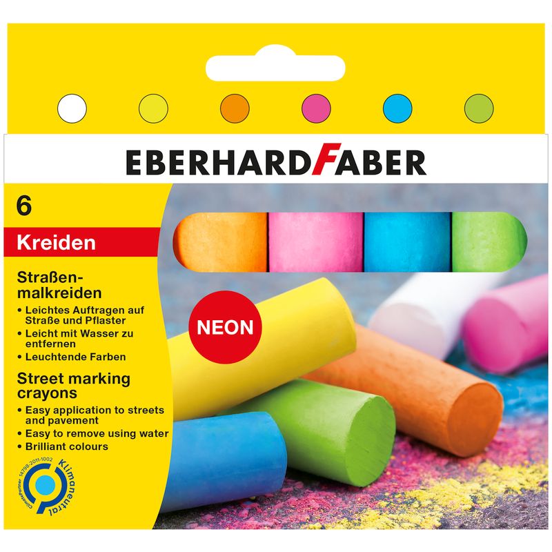 Eberhard Faber aszfaltkréta készlet 6db-os neon színek