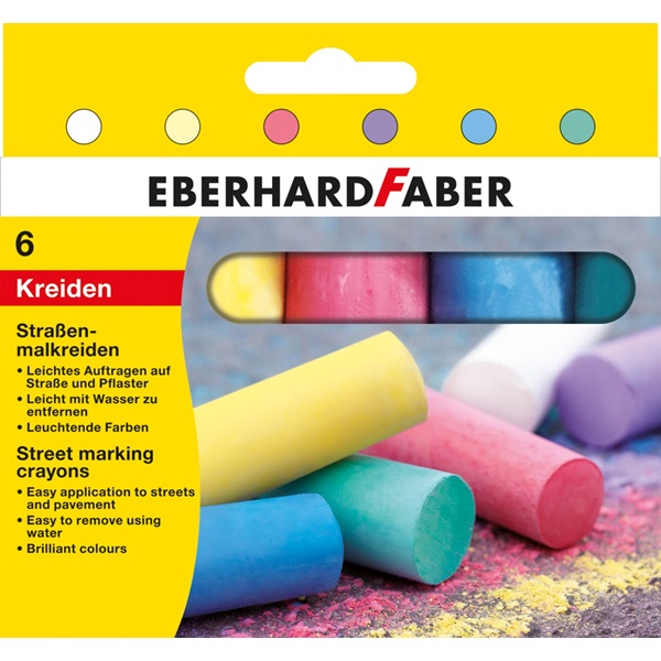 Eberhard Faber aszfaltkréta készlet 6db-os színes