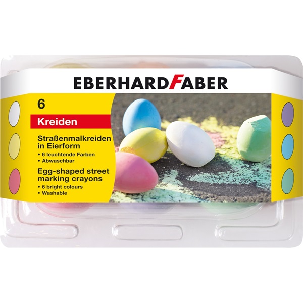 Eberhard Faber aszfaltkréta készlet 6db-os tojás alakú