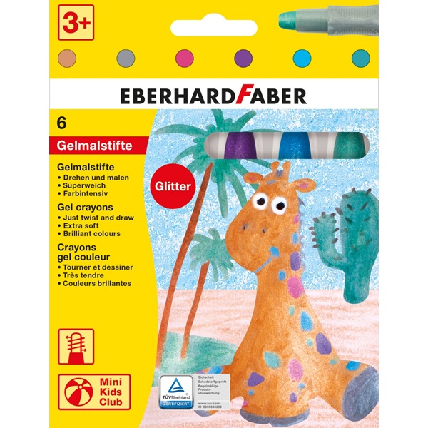 Eberhard Faber zsírkréta készlet 6db-os stiftes extra puha metál