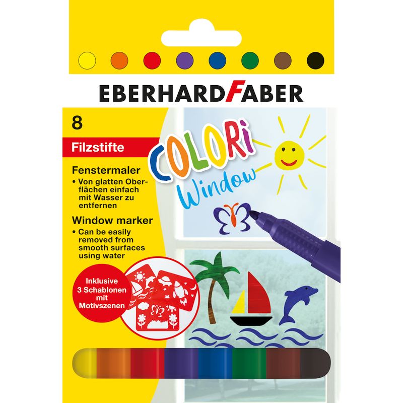 Eberhard Faber filctoll készlet 8db-os ablakra COLORI