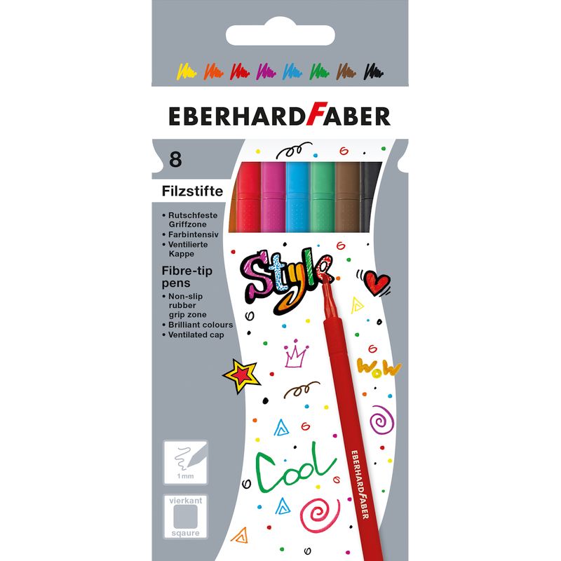 Eberhard Faber filctoll készlet 8db-os 1,0mm-es hegy vastagság