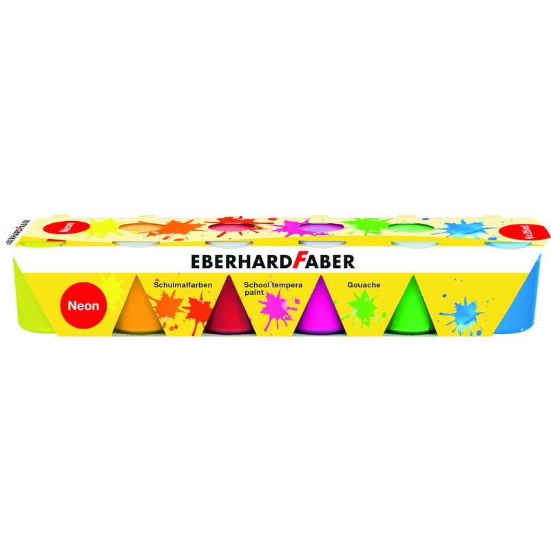 Eberhard Faber tempera készlet 6db-os 25ml tégelyes neon színek