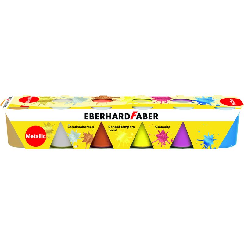 Eberhard Faber tempera készlet 6db-os 25ml tégelyes metál színek