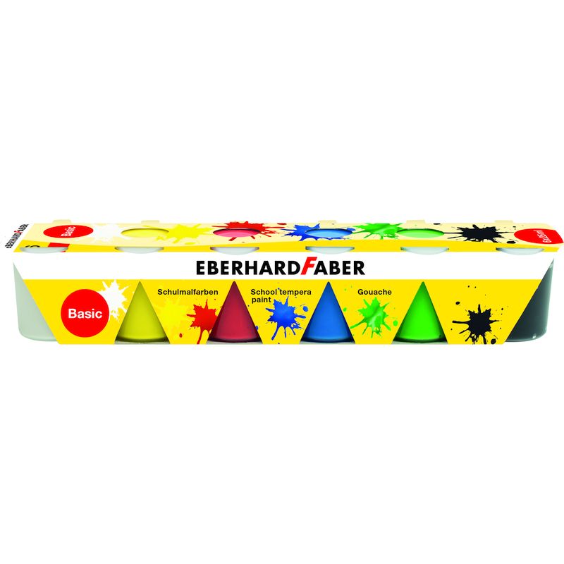 Eberhard Faber tempera készlet 6db-os 25ml tégelyes alap színek