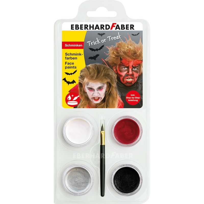 Eberhard Faber arcfestő készlet 4db-os ÖRDÖG/DRAKULA Halloween