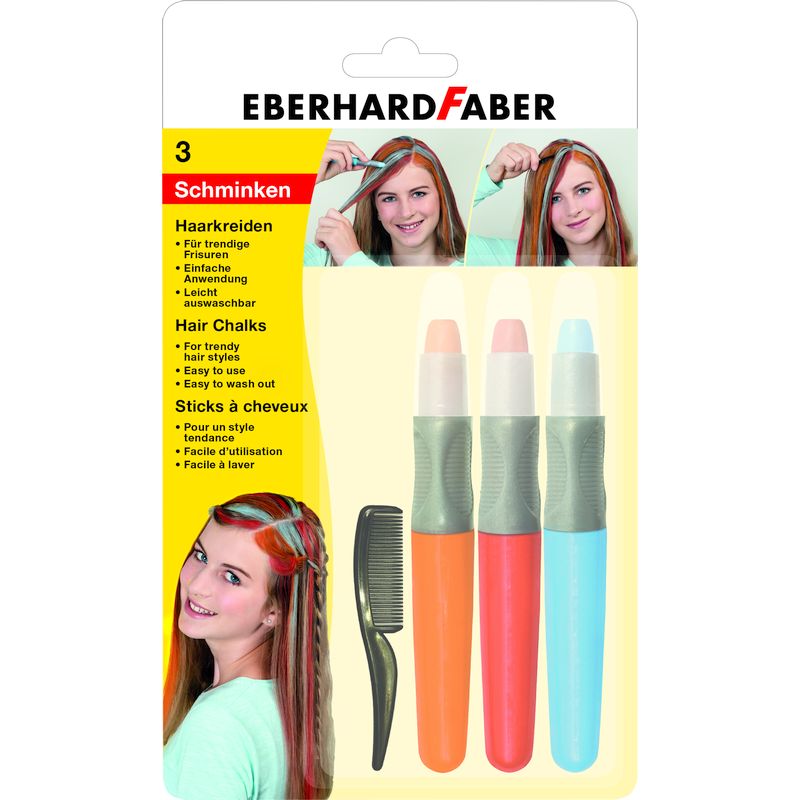 Eberhard Faber hajszínező kréta 3db-os alap színek csavar mechanikával