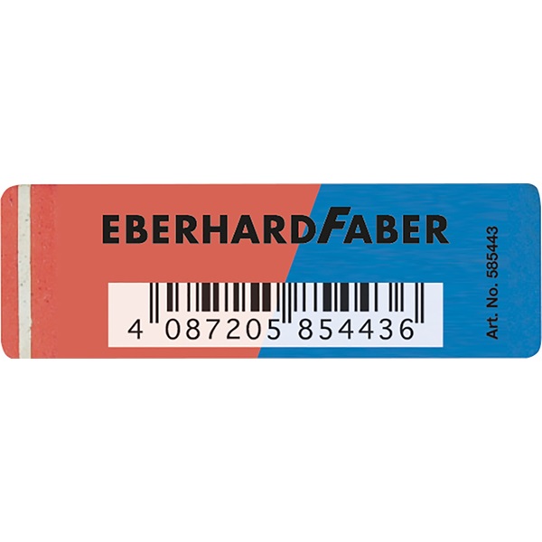 Eberhard Faber radír kaucsuk piros/kék