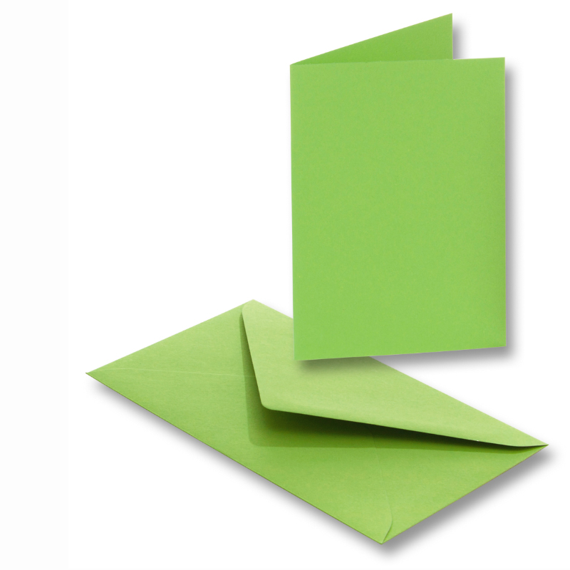 Folia meghívókártya 10,5cmx15cm tavasz zöld 5db