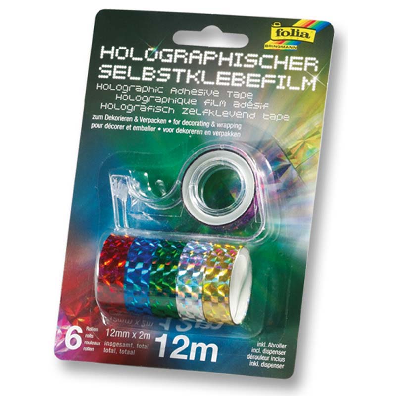 Folia hologrammos öntapadó cellux 12mmx2m 6d