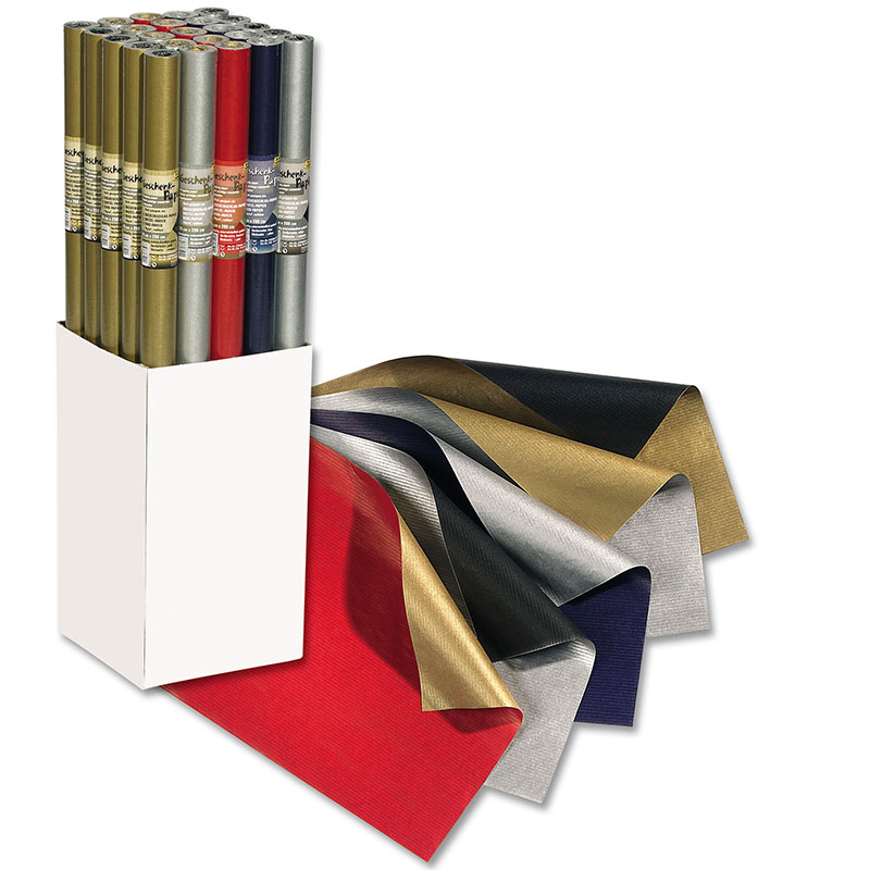 Folia csomagolópapír 70x200cm karácsonyi kék szín 2 oldalas ár/db