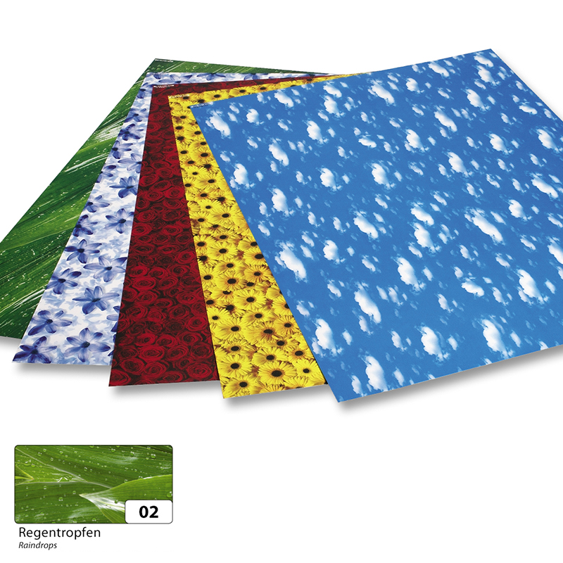Folia dekorációs karton 50x70cm 270gr 10ív esőcsepp