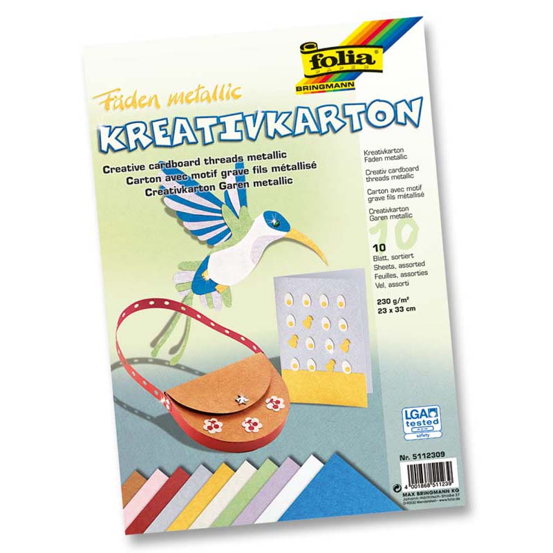 Folia kreatív karton 23x33cm 230g 10ív m.szál