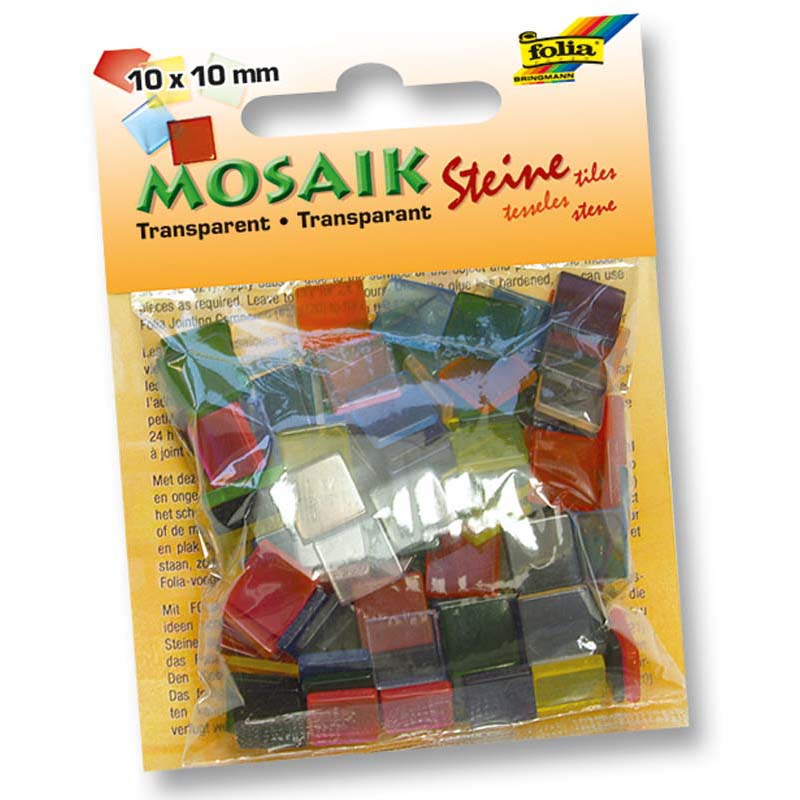 Folia mozaik műgyanta kocka 10x10mm 190db 20szín