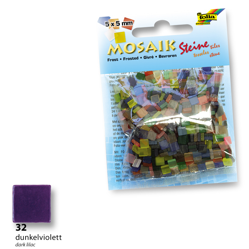 Folia mozaik műgyanta kocka pasztell 5x5mm 830db sötét lila