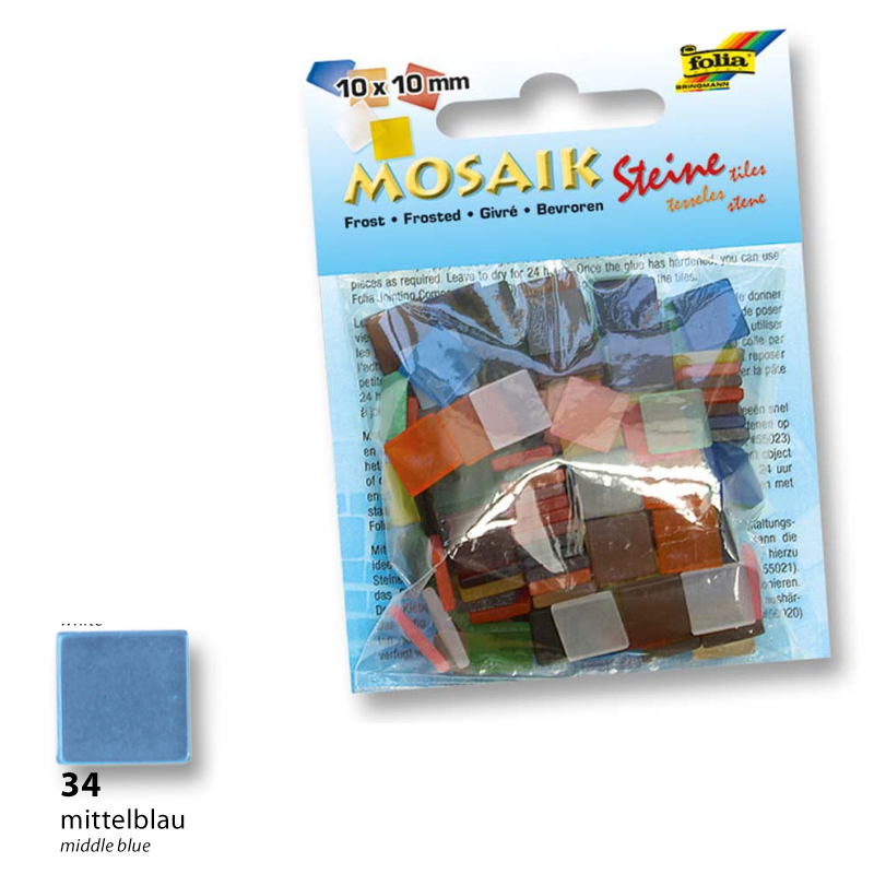 Folia mozaik műgyanta kocka pasztell 10x10mm 190db kék