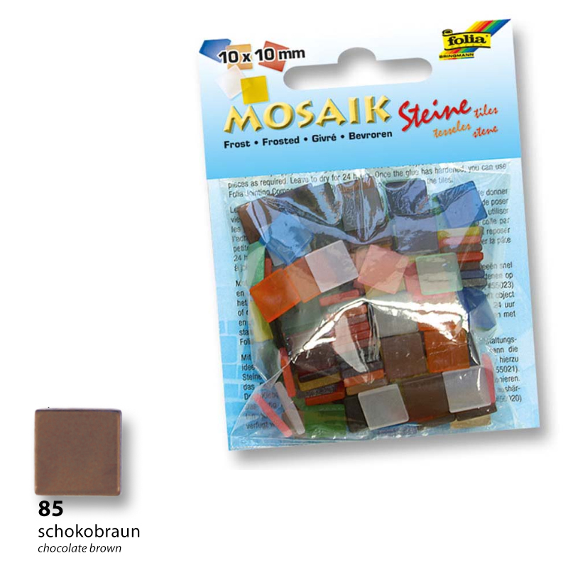 Folia mozaik műgyanta kocka pasztell 10x10mm 190db barna