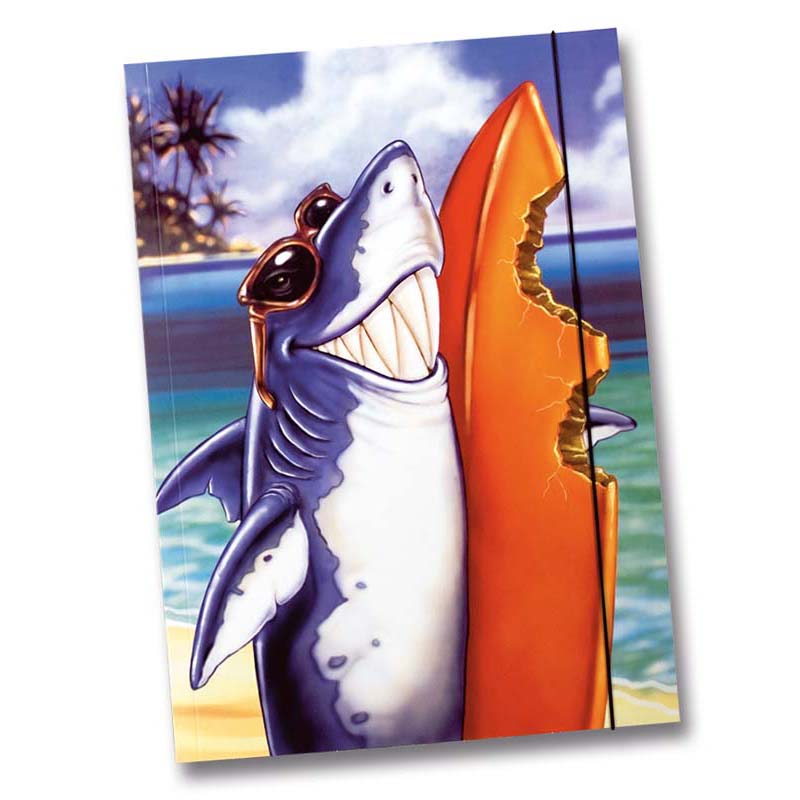 Folia okmánytartó gumis karton A3 cápa