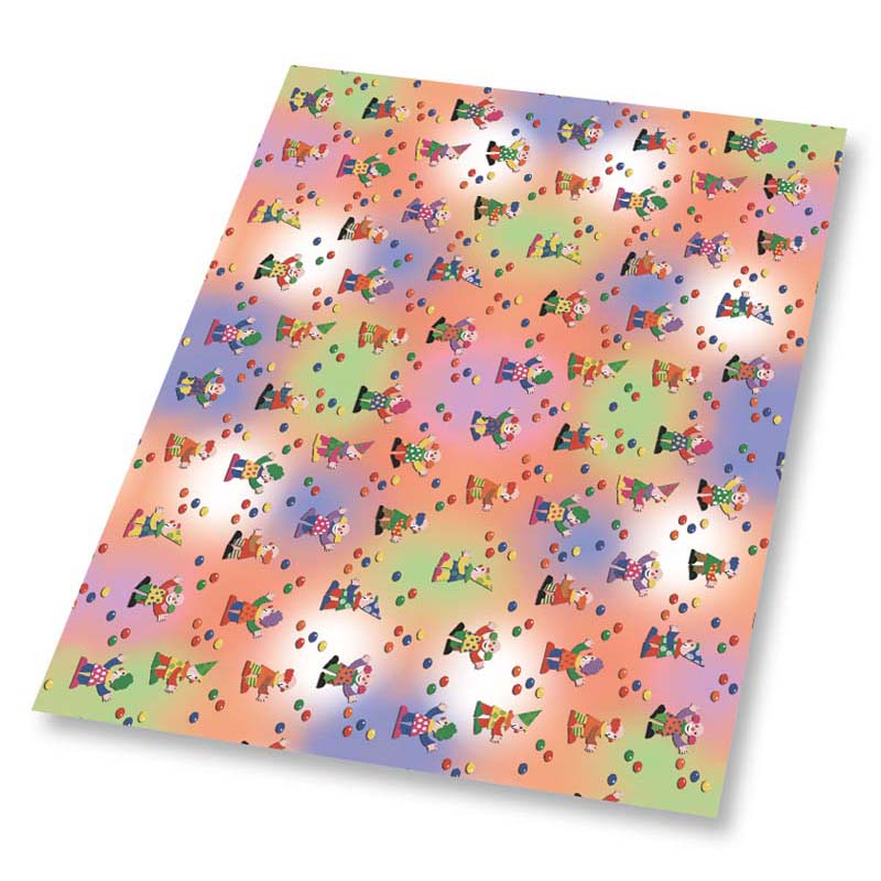 Folia színes transzparens papír 50,5x70cm bohóc 5 tekercs