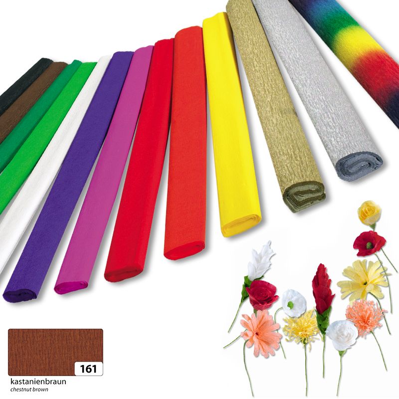Folia krepp papír 50cmx250cm 32gr tekercses világosbarna