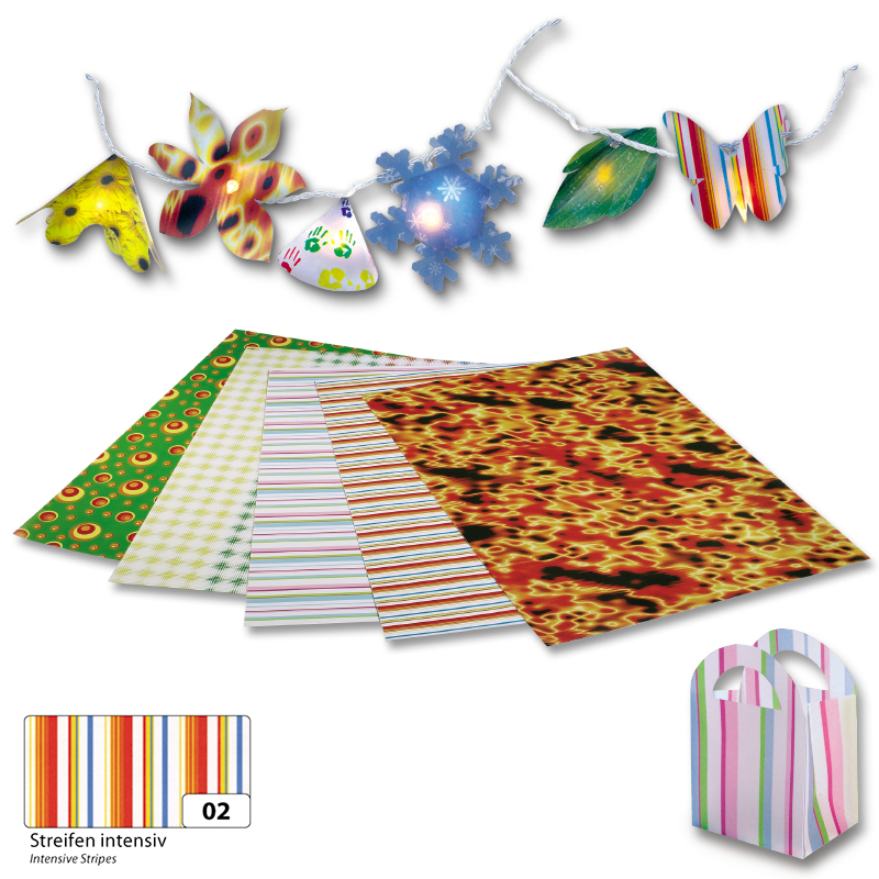 Folia színes transzparens papír 50,5x70cm 10ív csík