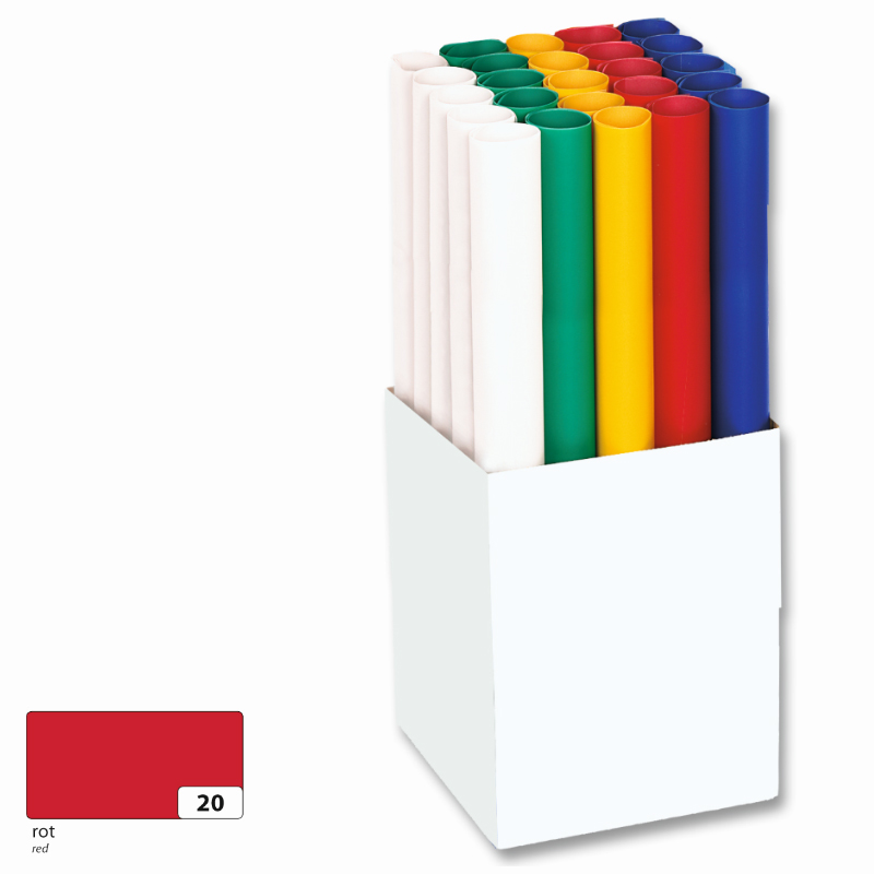 Folia színes transzparens papír 50,5x70cm 5 tekercs piros