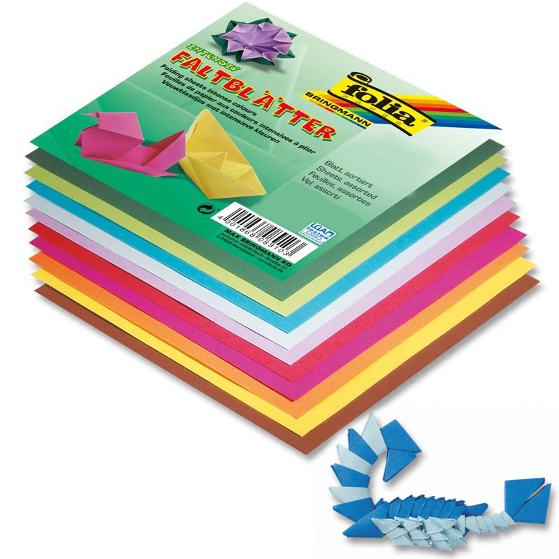Folia origami papír 20x20cm 70x100 ív vegyes